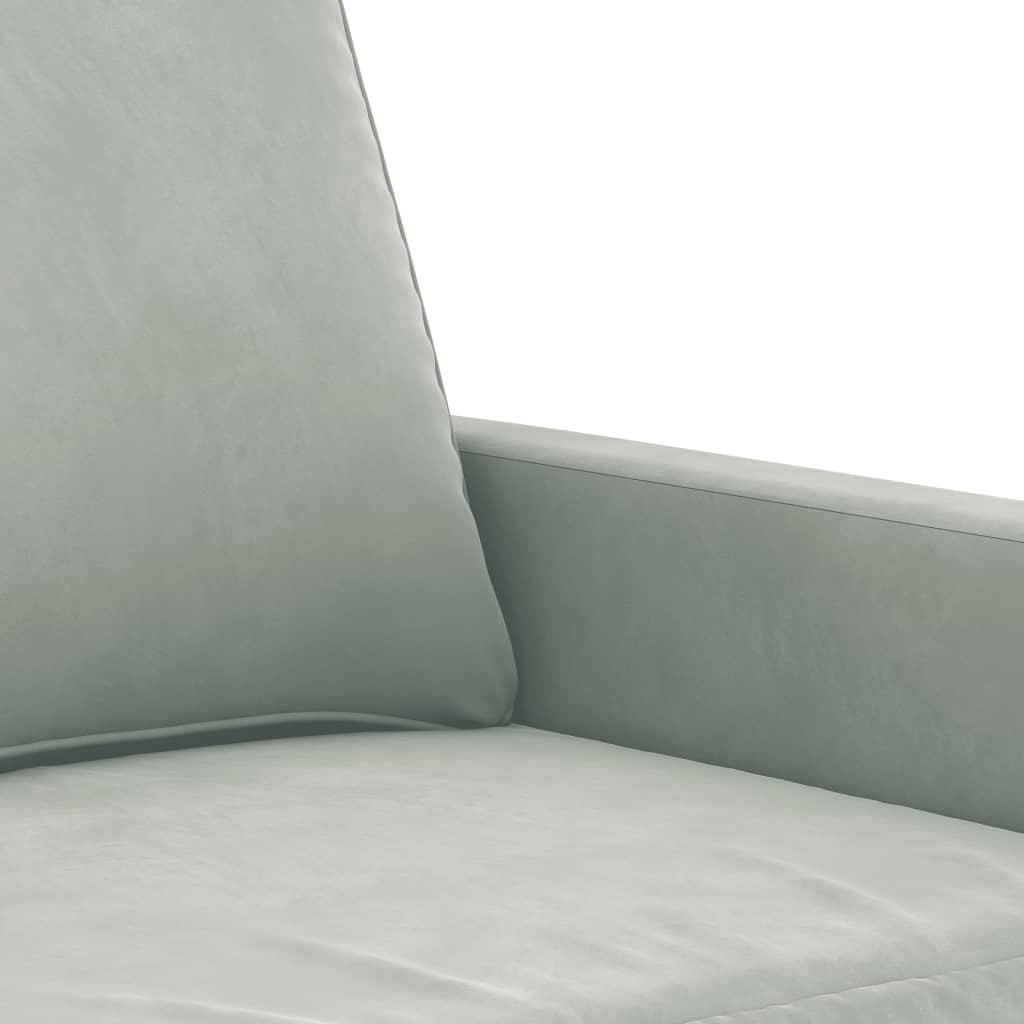 60 cm light grey velvet armchair