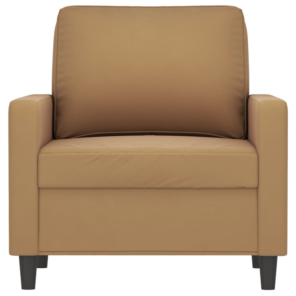 60 cm brown velvet armchair