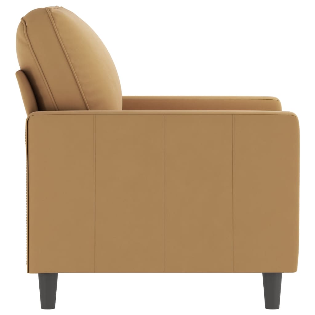 60 cm brown velvet armchair