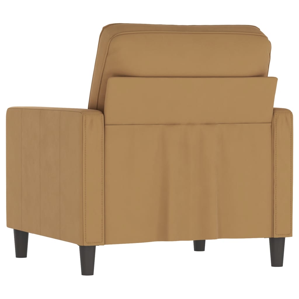 60 cm brown velvet armchair