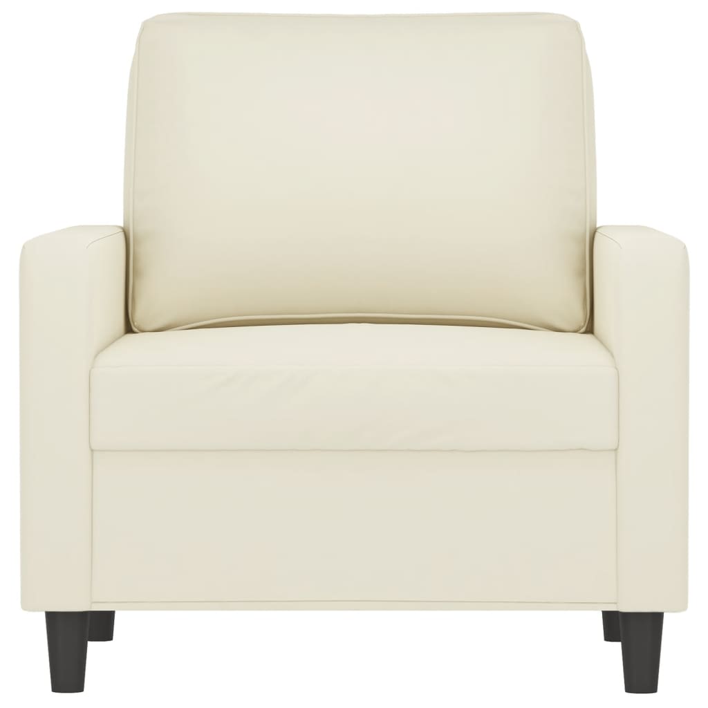 Poltrona 60 cm veludo cor creme