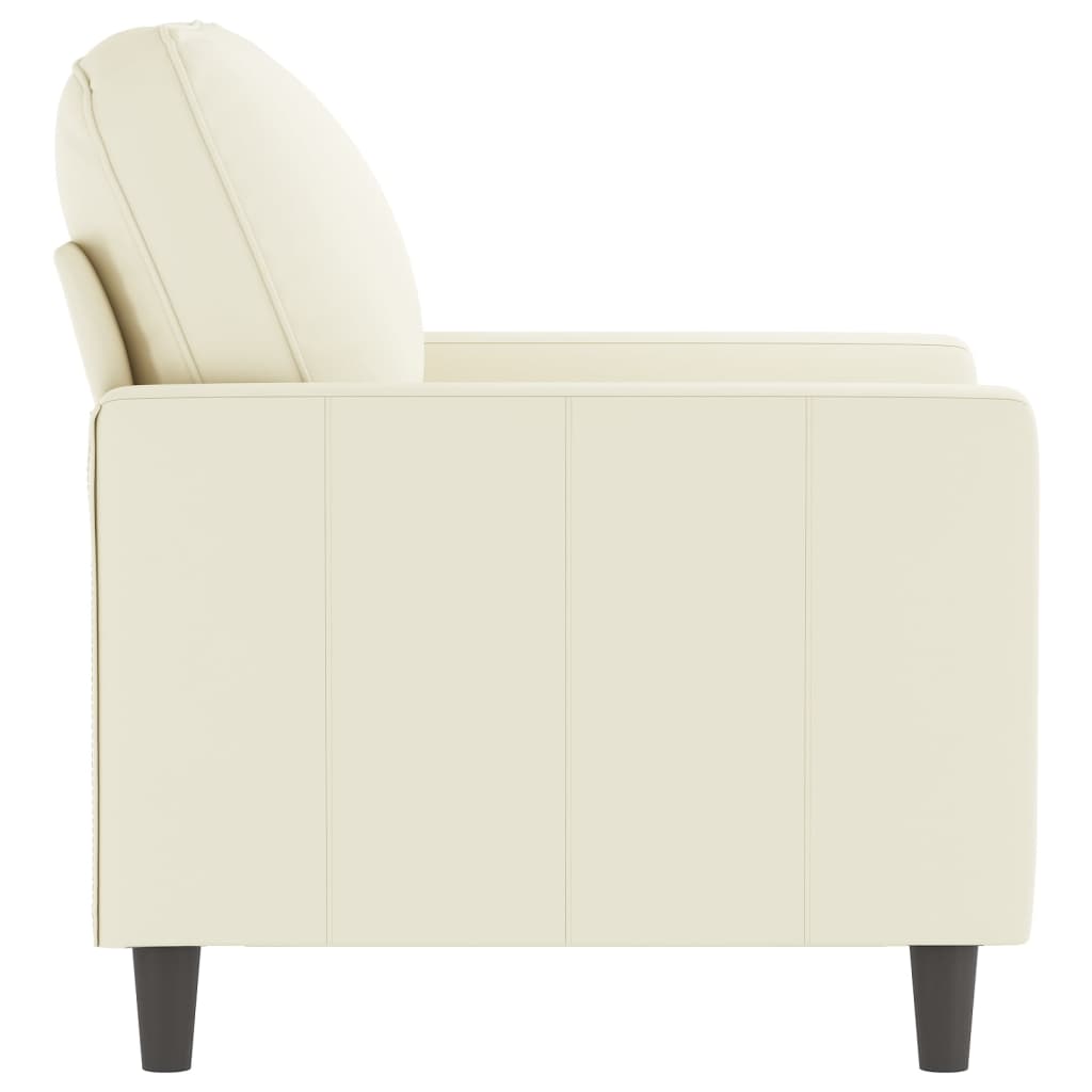 Poltrona 60 cm veludo cor creme