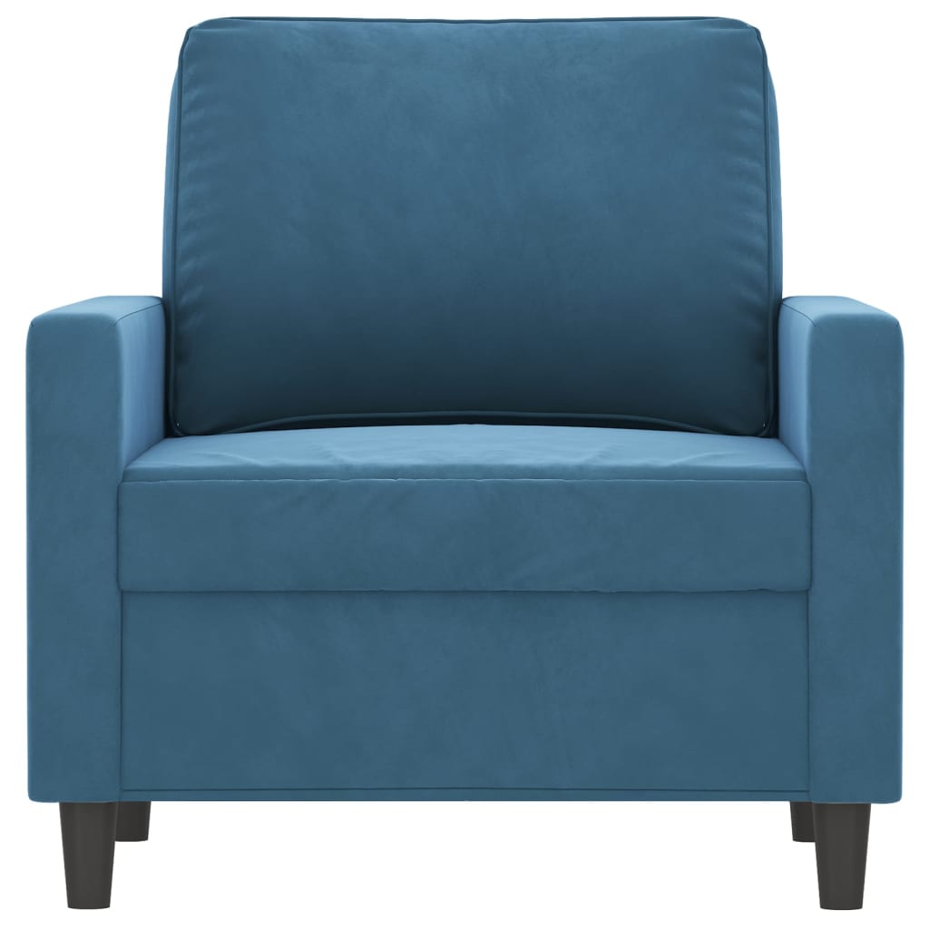 Poltrona 60 cm veludo azul