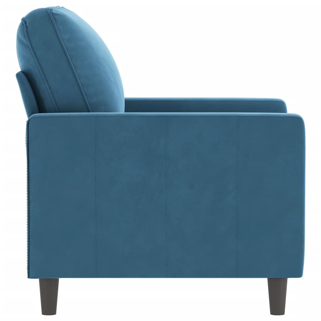 Poltrona 60 cm veludo azul