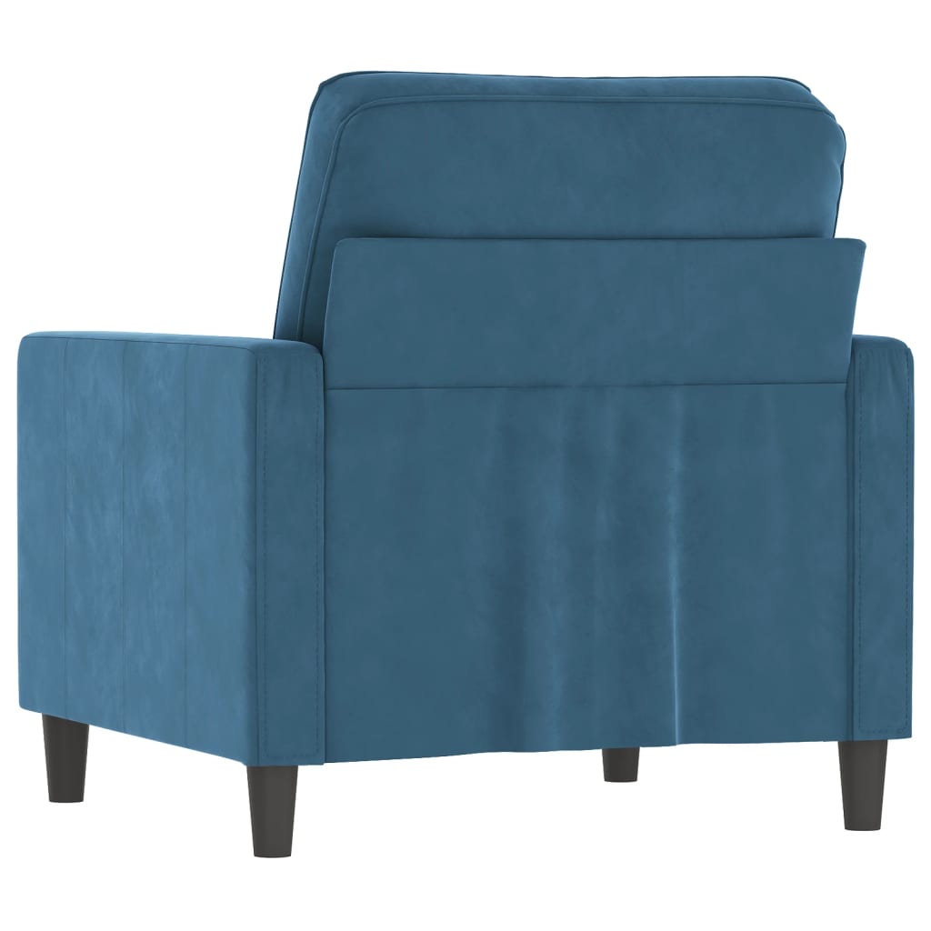 Poltrona 60 cm veludo azul