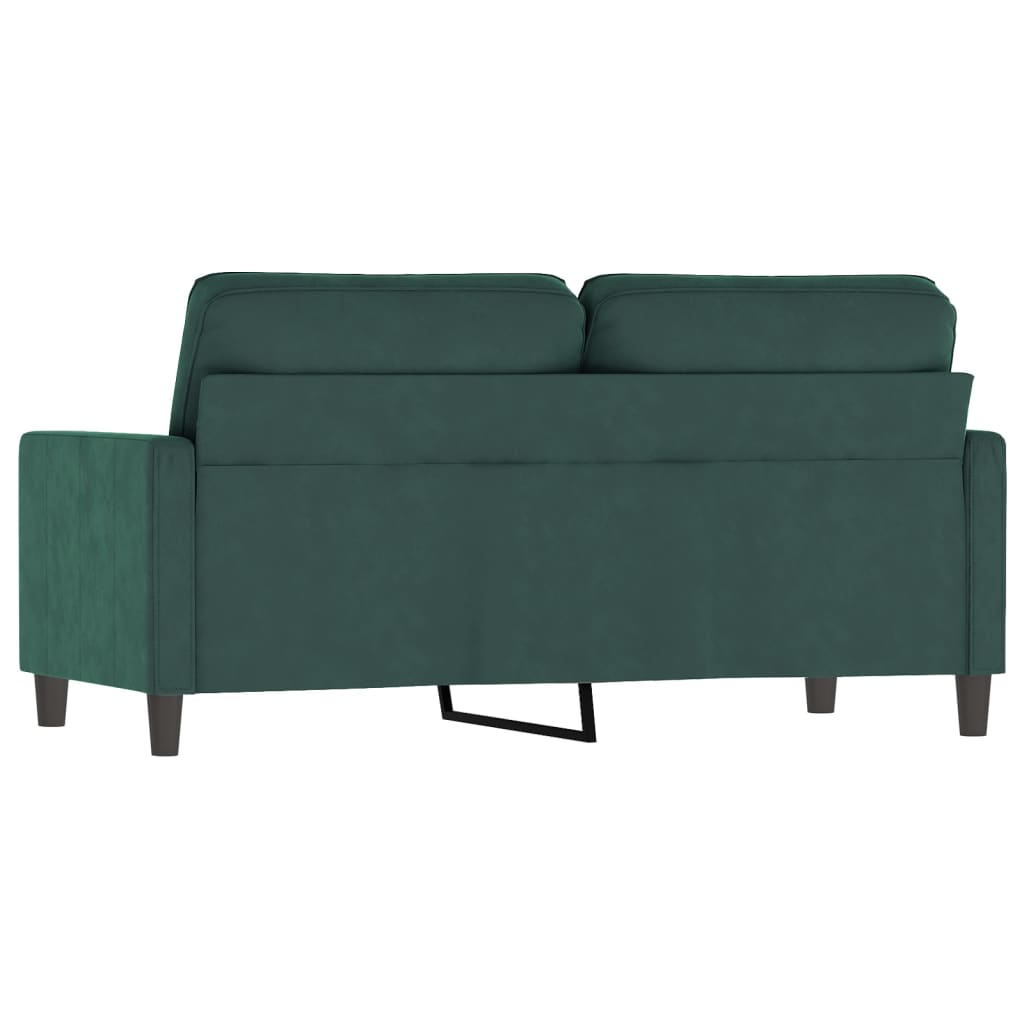2-seater sofa 140 cm dark green velvet