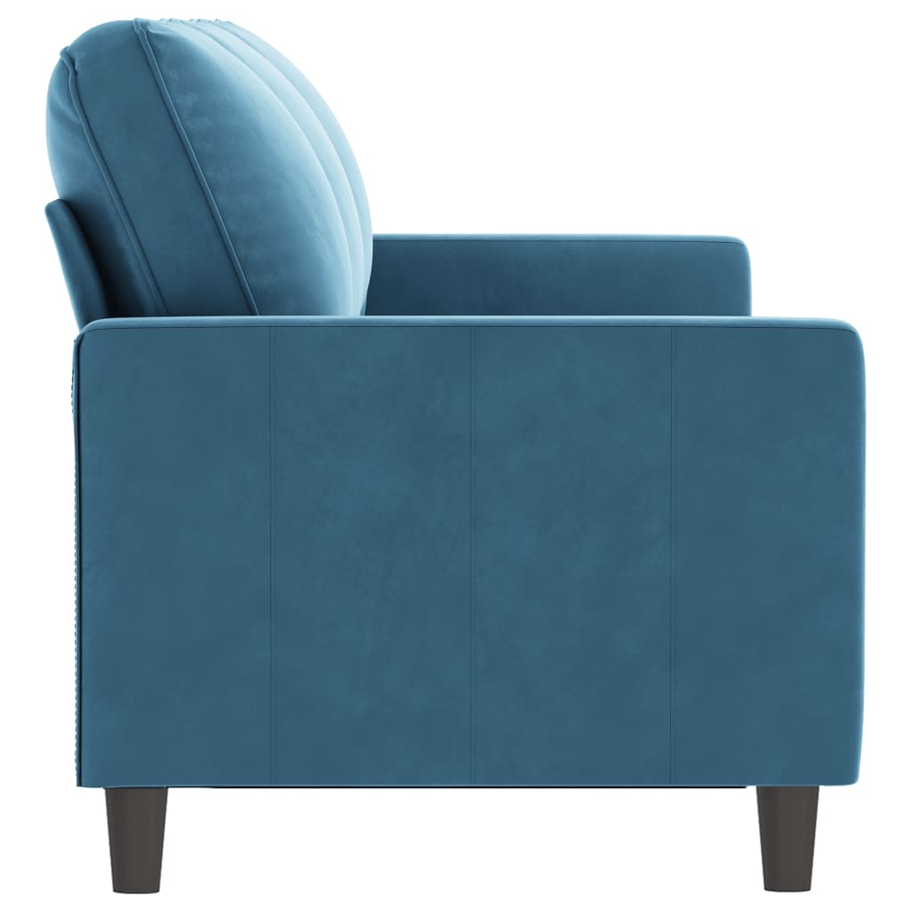3-seater sofa 180 cm blue velvet