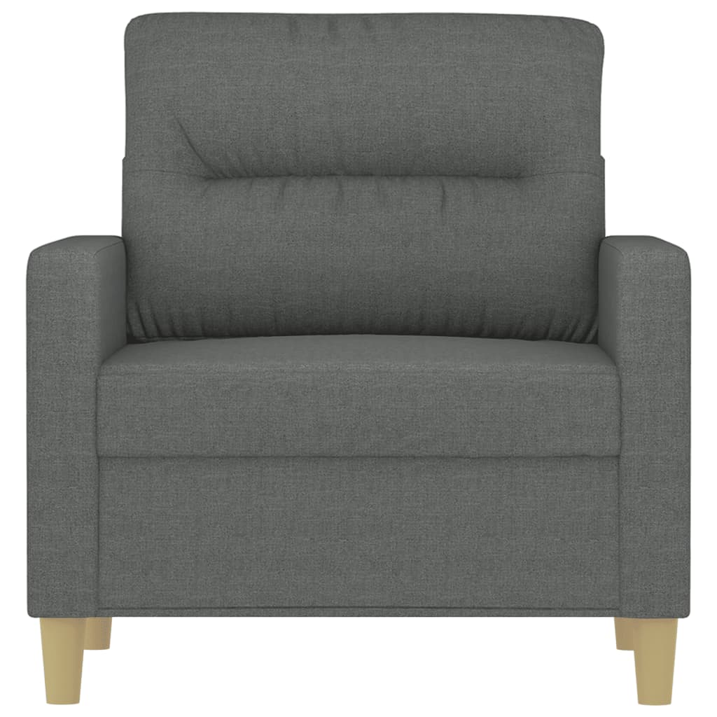 60 cm armchair in dark grey fabric