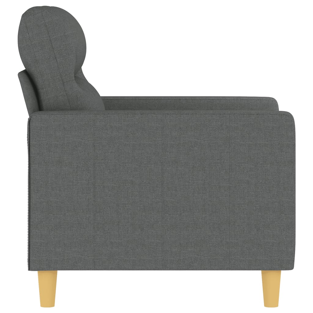 60 cm armchair in dark grey fabric