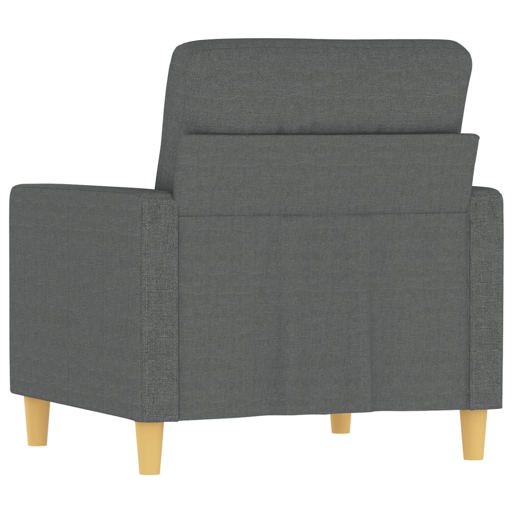 60 cm armchair in dark grey fabric