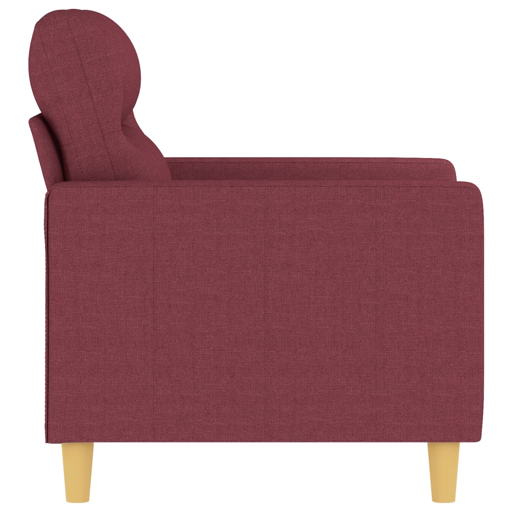 60 cm armchair in red dyed fabric