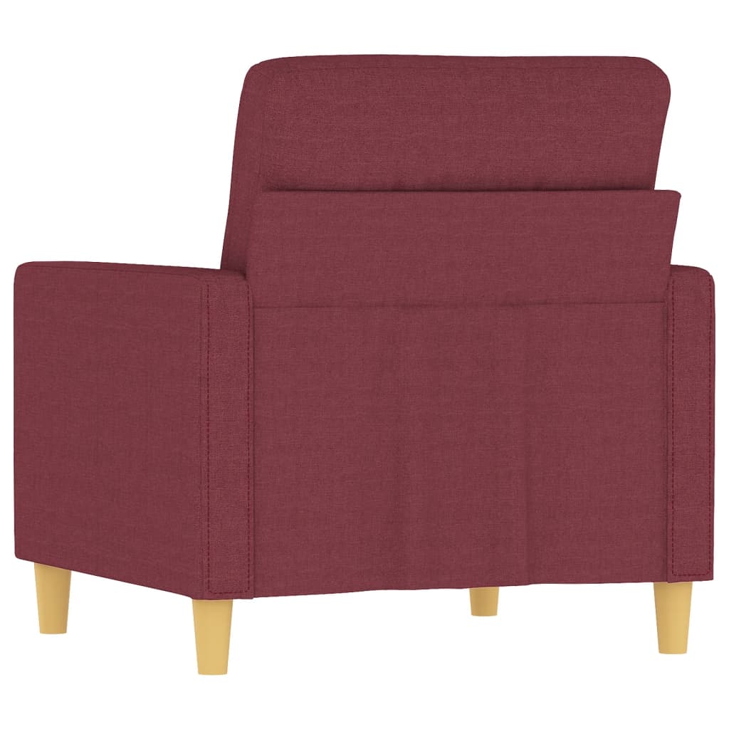 60 cm armchair in red dyed fabric