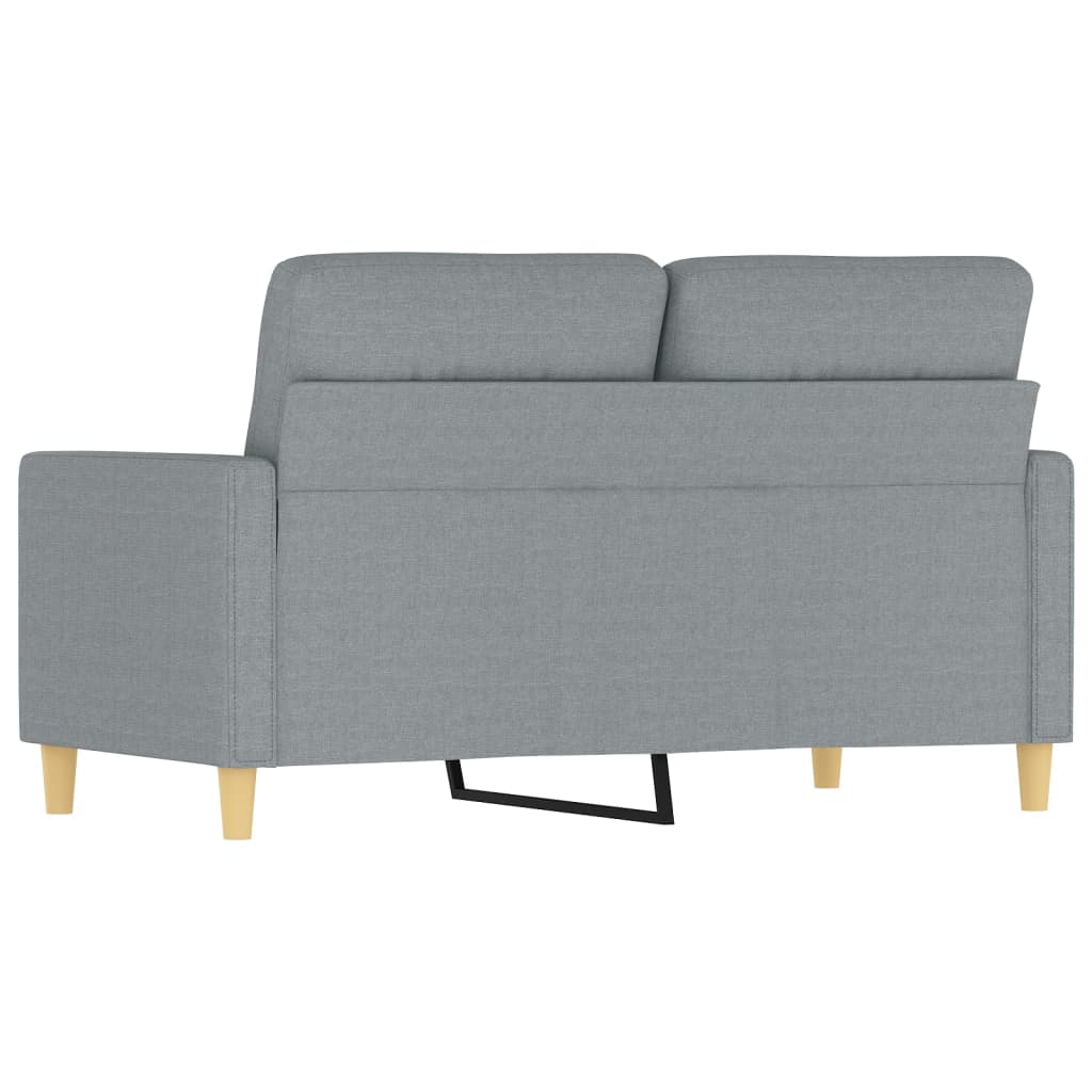 Sofá de 2 lugares em tecido 120 cm cinzento-claro