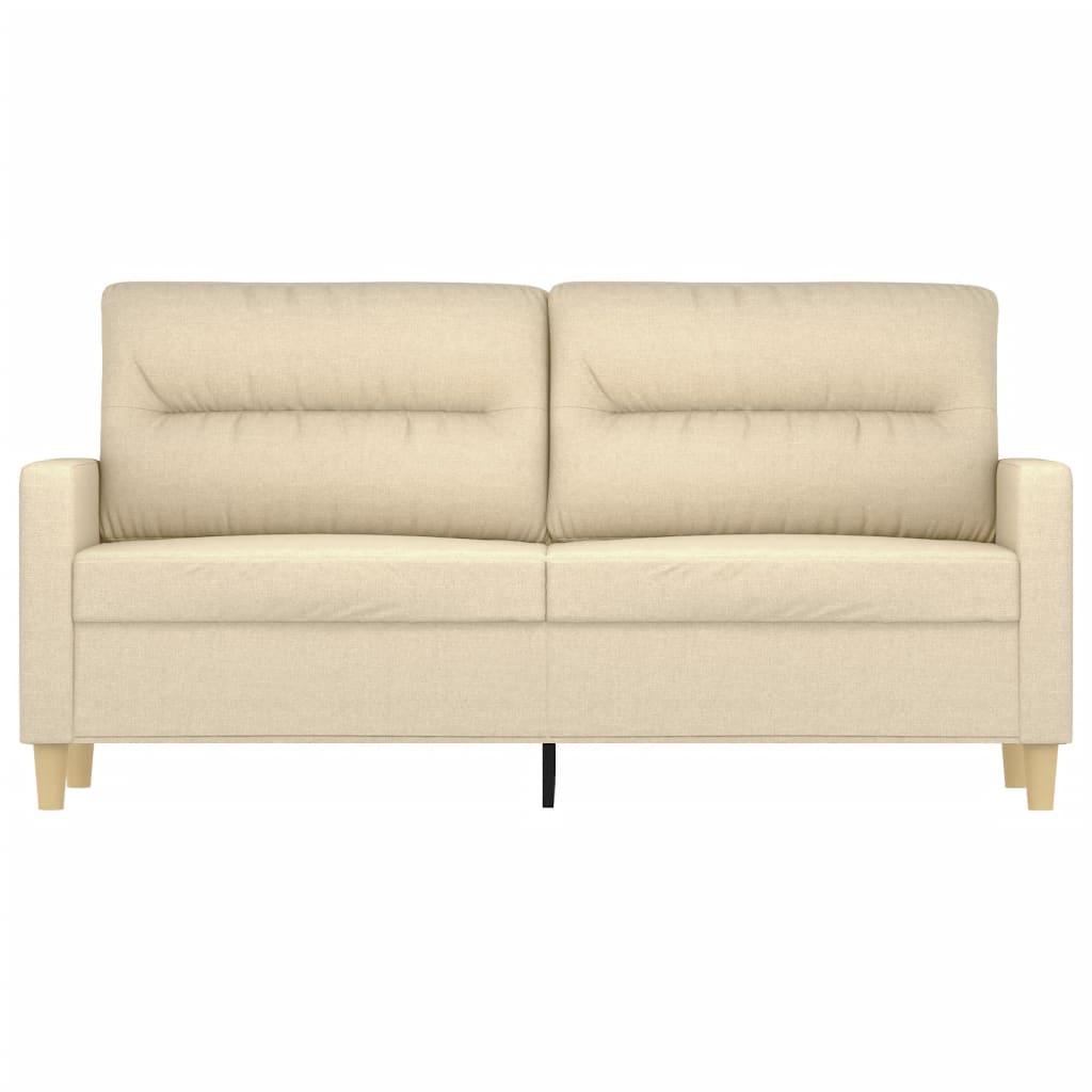 Sofá de 2 lugares tecido 140 cm cor creme
