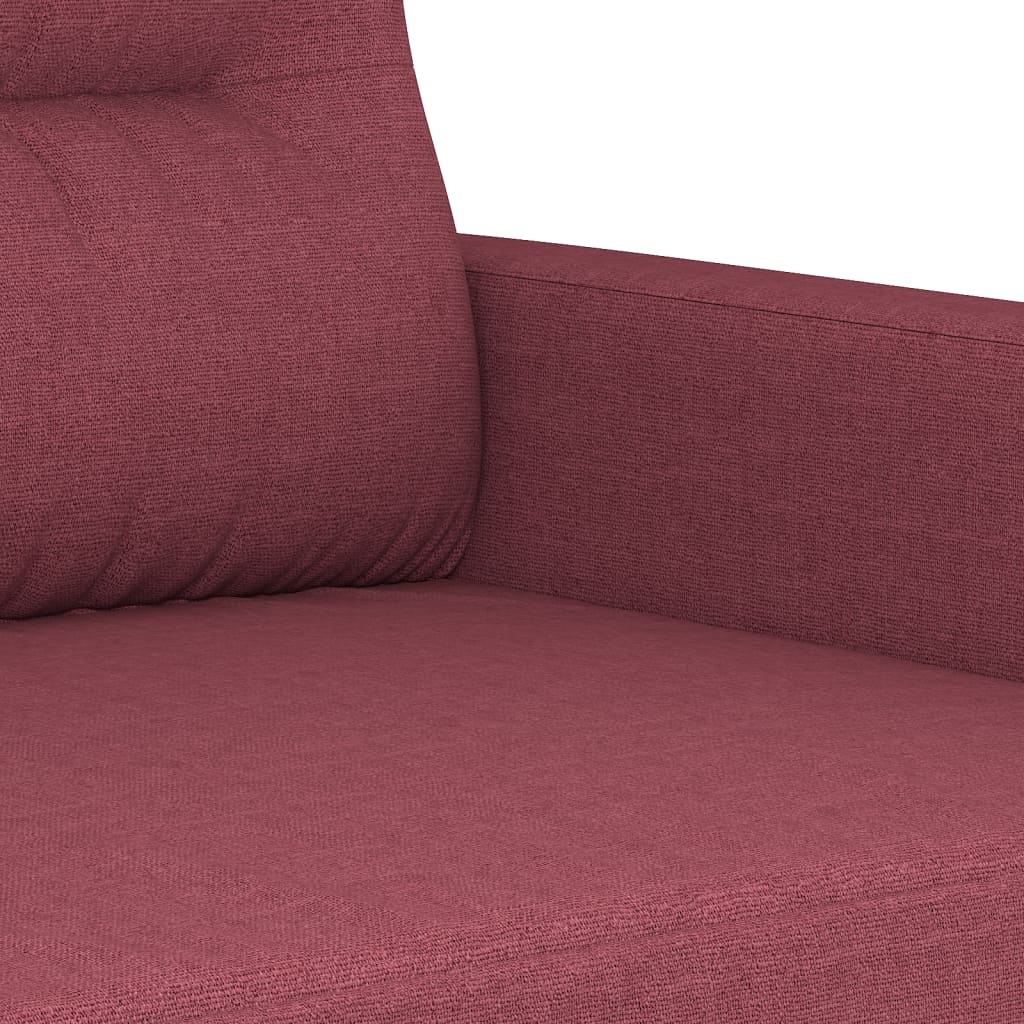 2-seater sofa in 140 cm red fabric