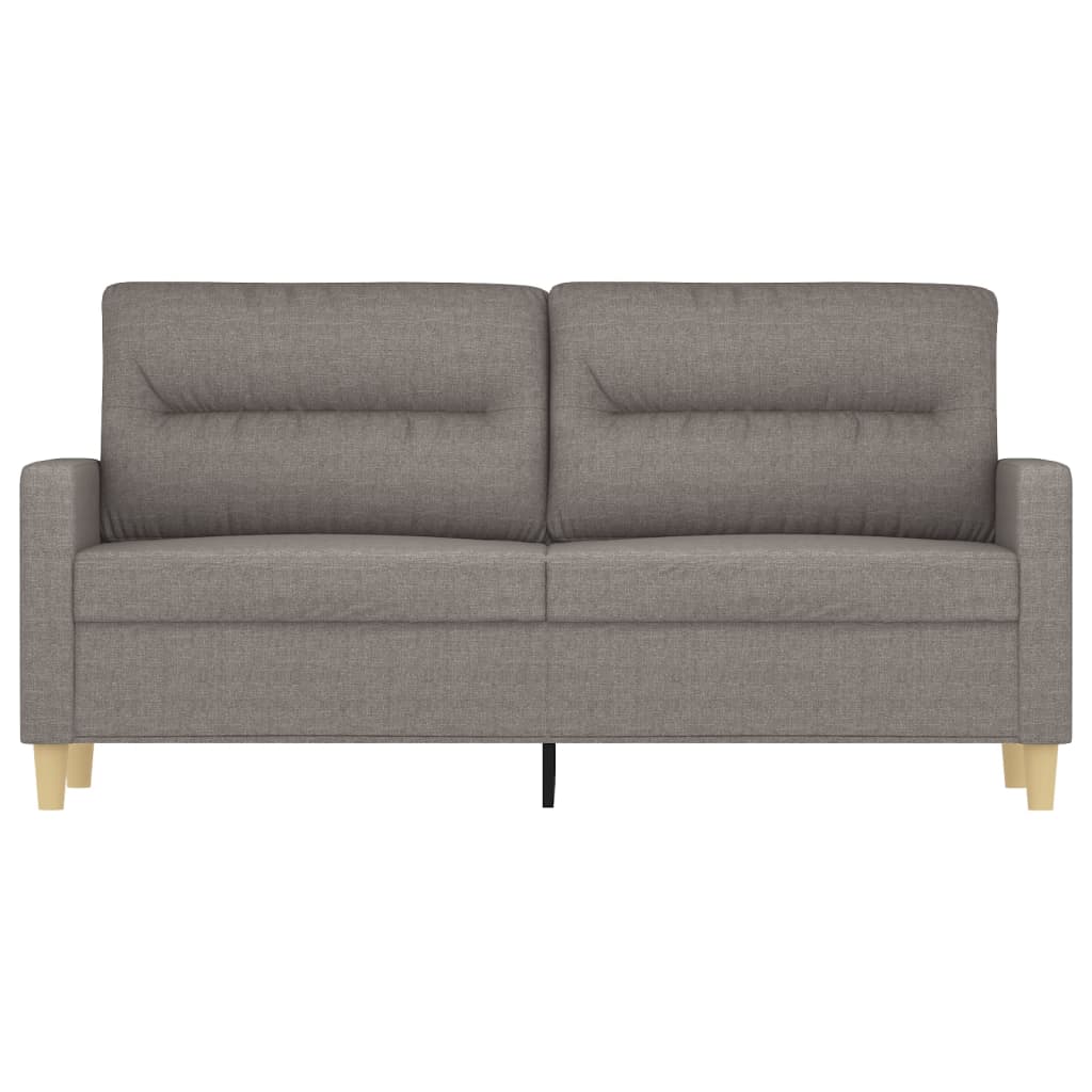 2-seater sofa in 140 cm grey-brown fabric