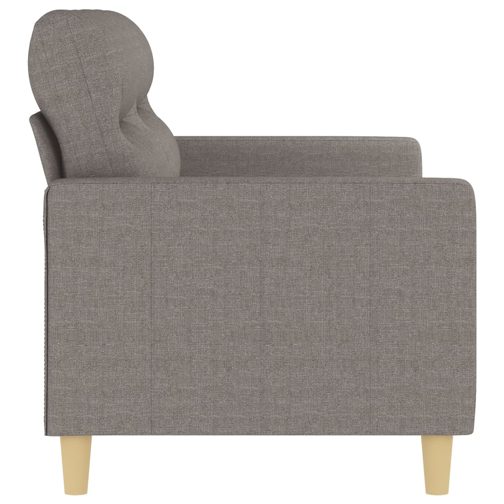 2-seater sofa in 140 cm grey-brown fabric