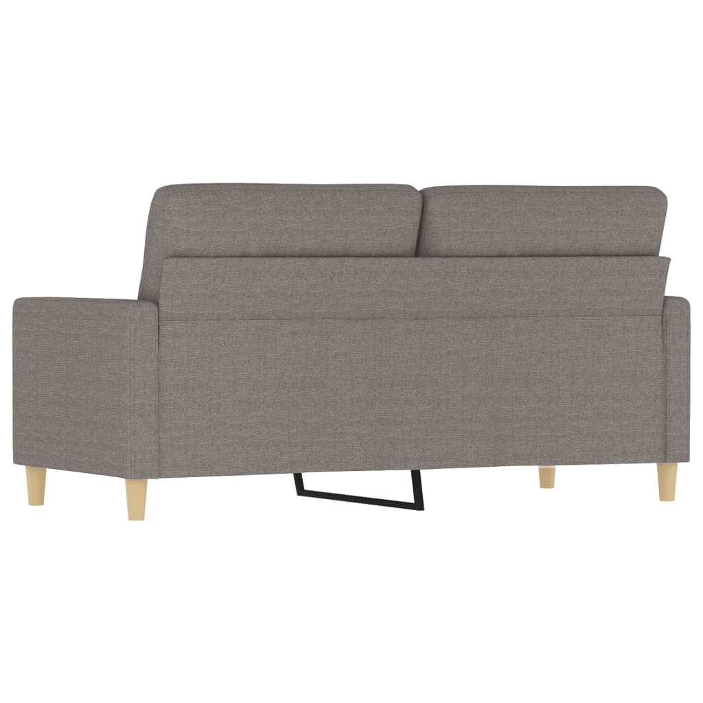 2-seater sofa in 140 cm grey-brown fabric
