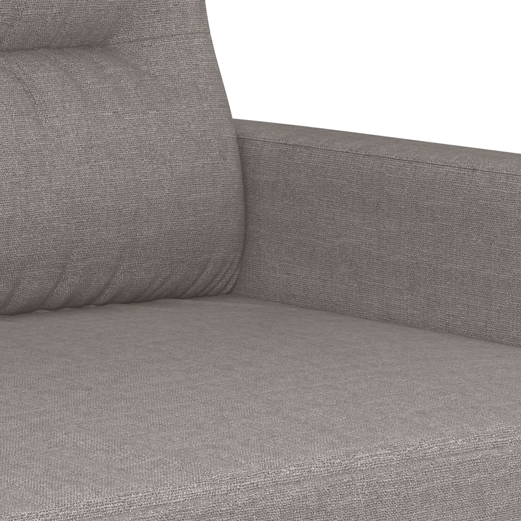 2-seater sofa in 140 cm grey-brown fabric