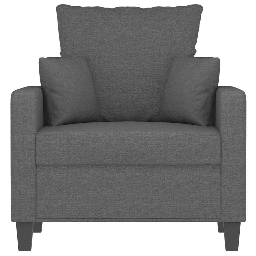 60 cm armchair in dark grey fabric