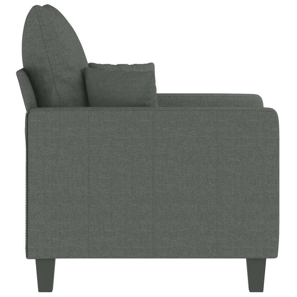 60 cm armchair in dark grey fabric