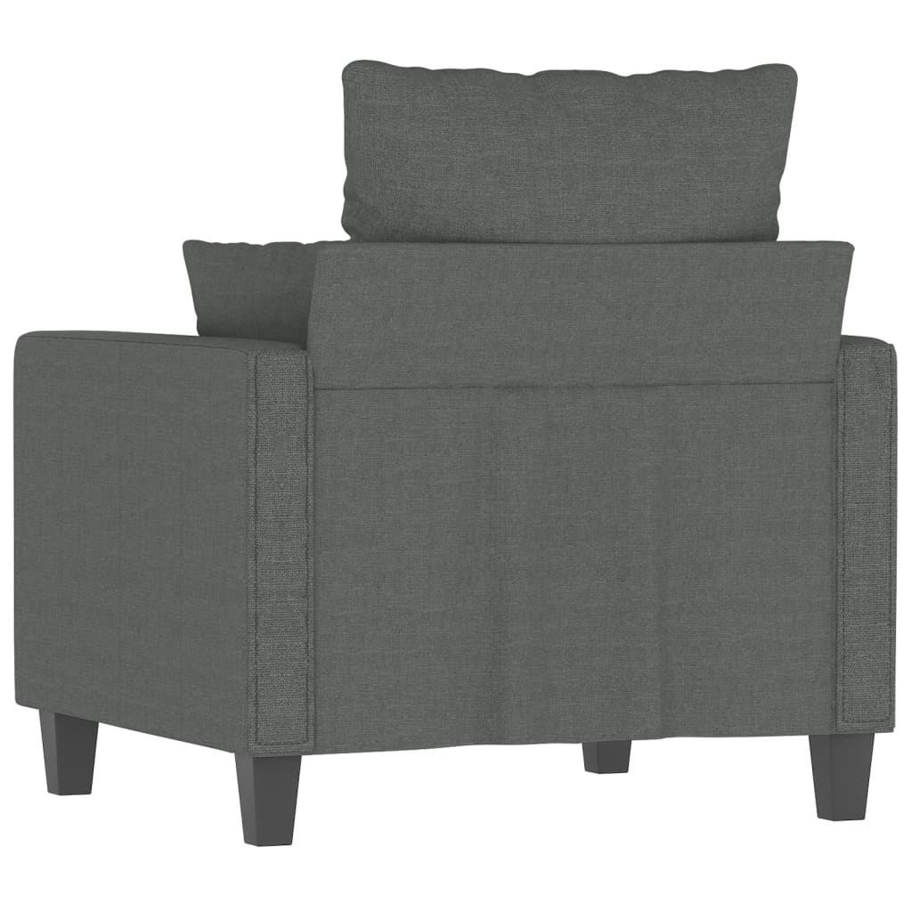 60 cm armchair in dark grey fabric