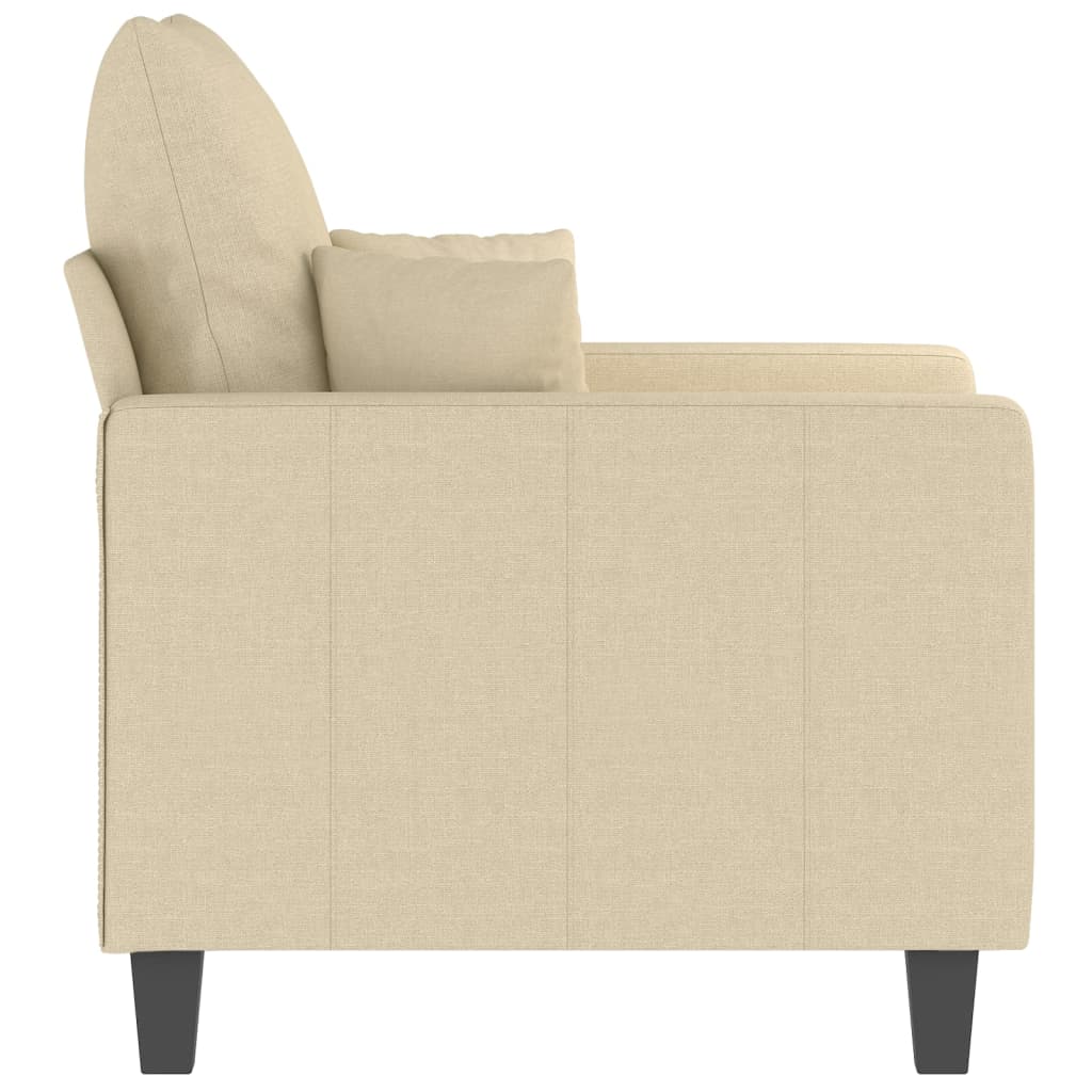 60 cm armchair in cream-colored fabric