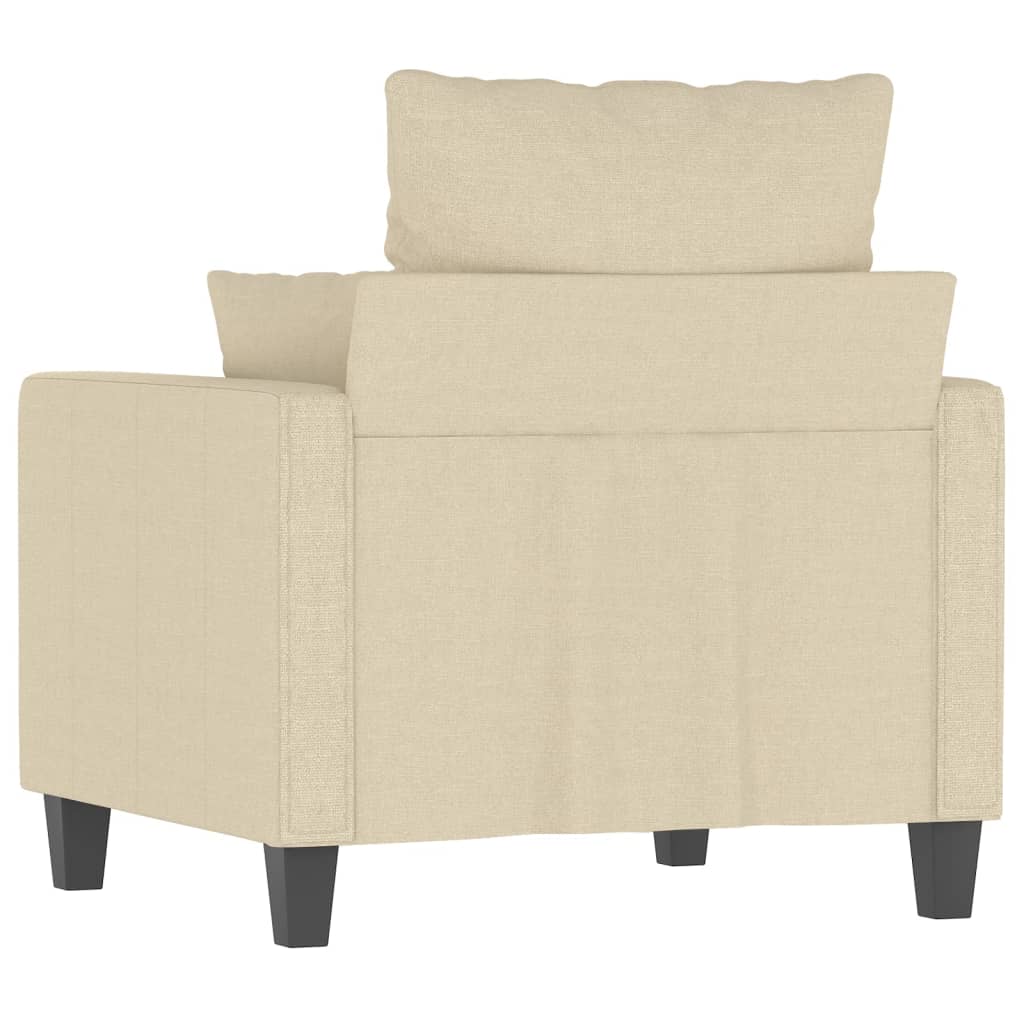 60 cm armchair in cream-colored fabric
