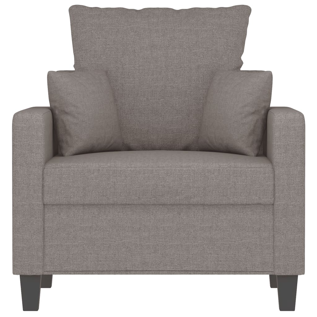 60 cm grey-brown fabric armchair