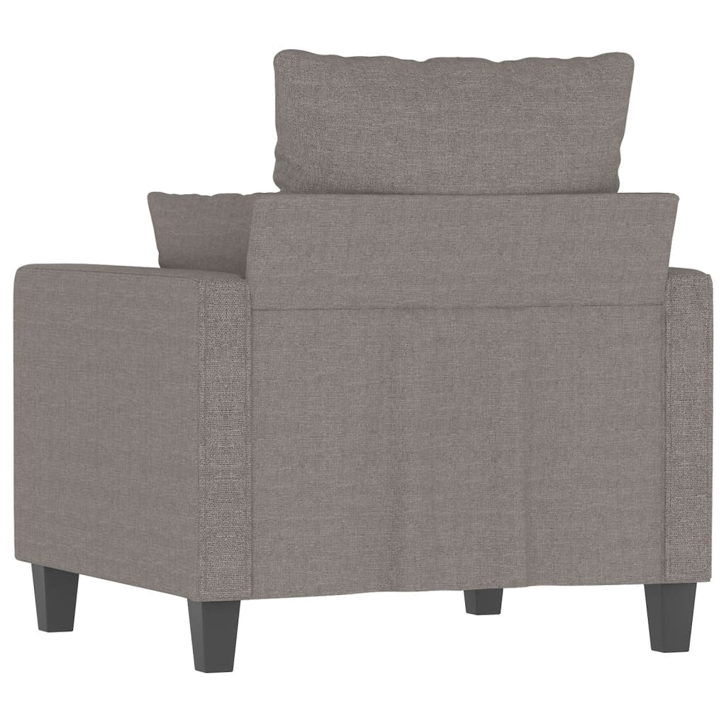 60 cm grey-brown fabric armchair