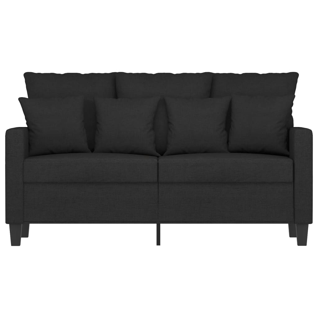 2-seater sofa in fabric, 120 cm, black