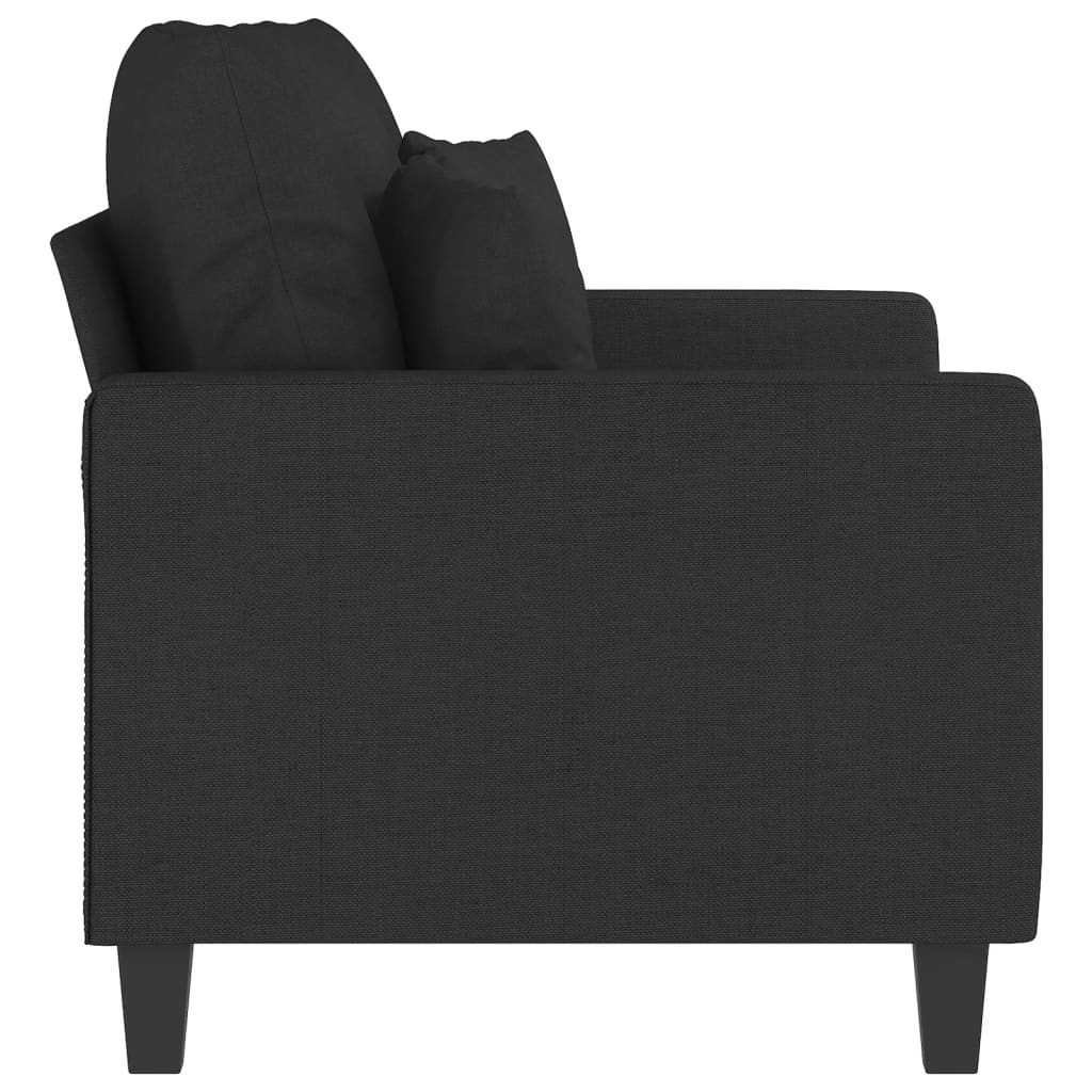 2-seater sofa in fabric, 120 cm, black