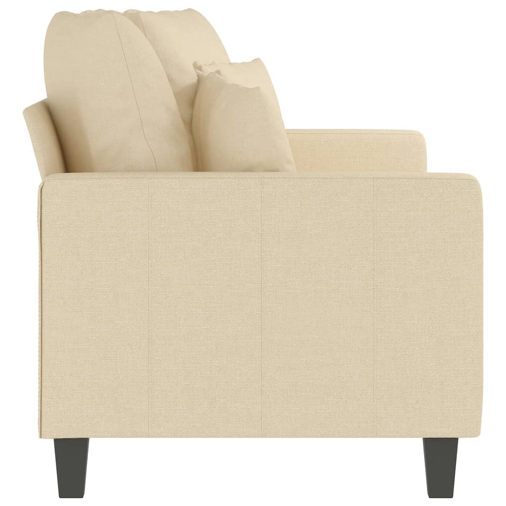 Sofá de 2 lugares tecido 140 cm cor creme