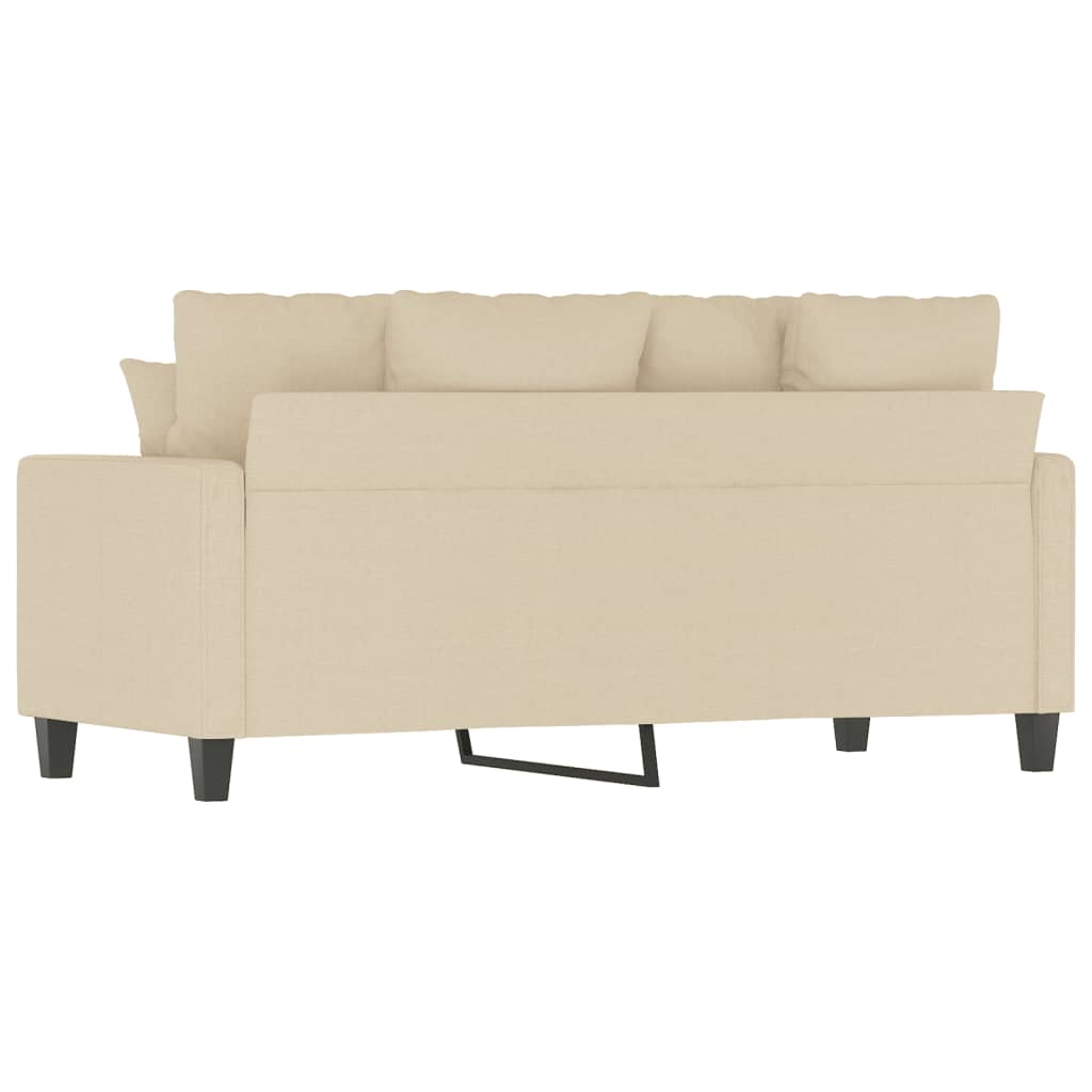 Sofá de 2 lugares tecido 140 cm cor creme
