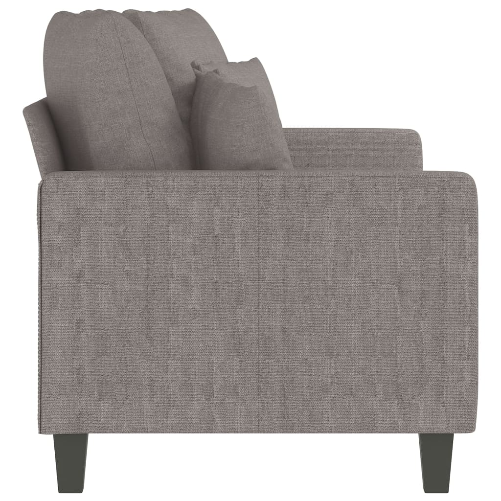 2-seater sofa in 140 cm grey-brown fabric