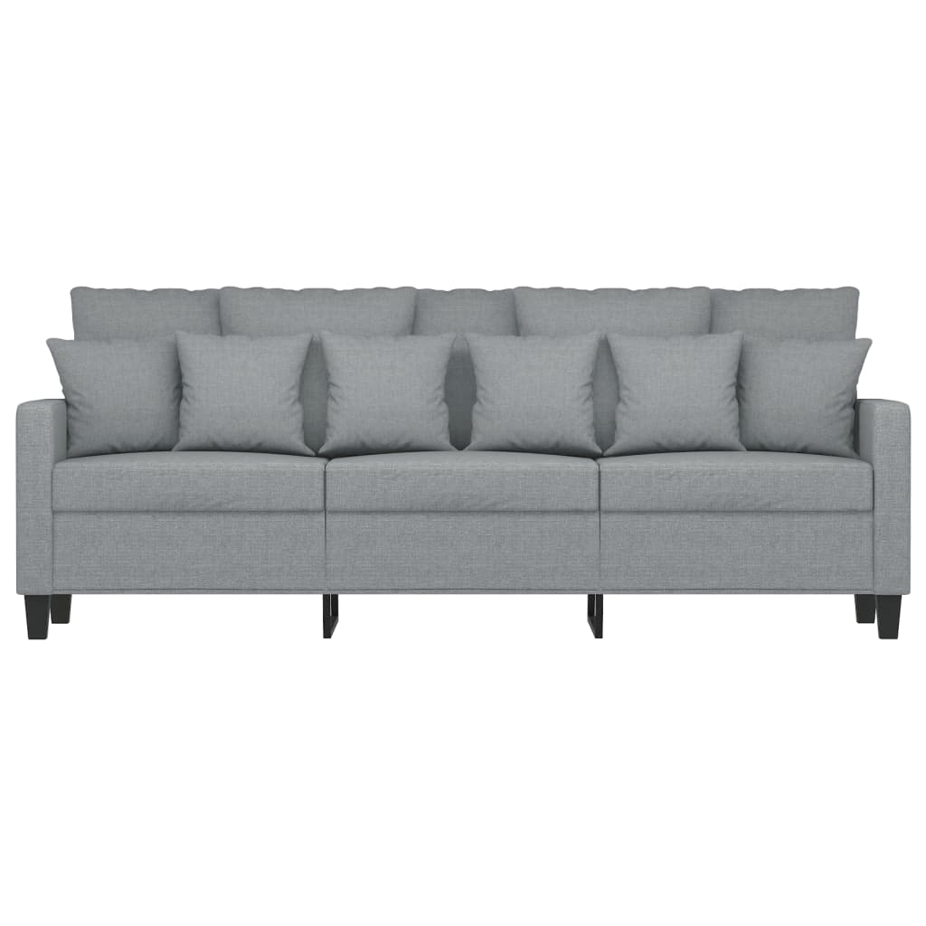 3-seater sofa 180 cm light grey fabric
