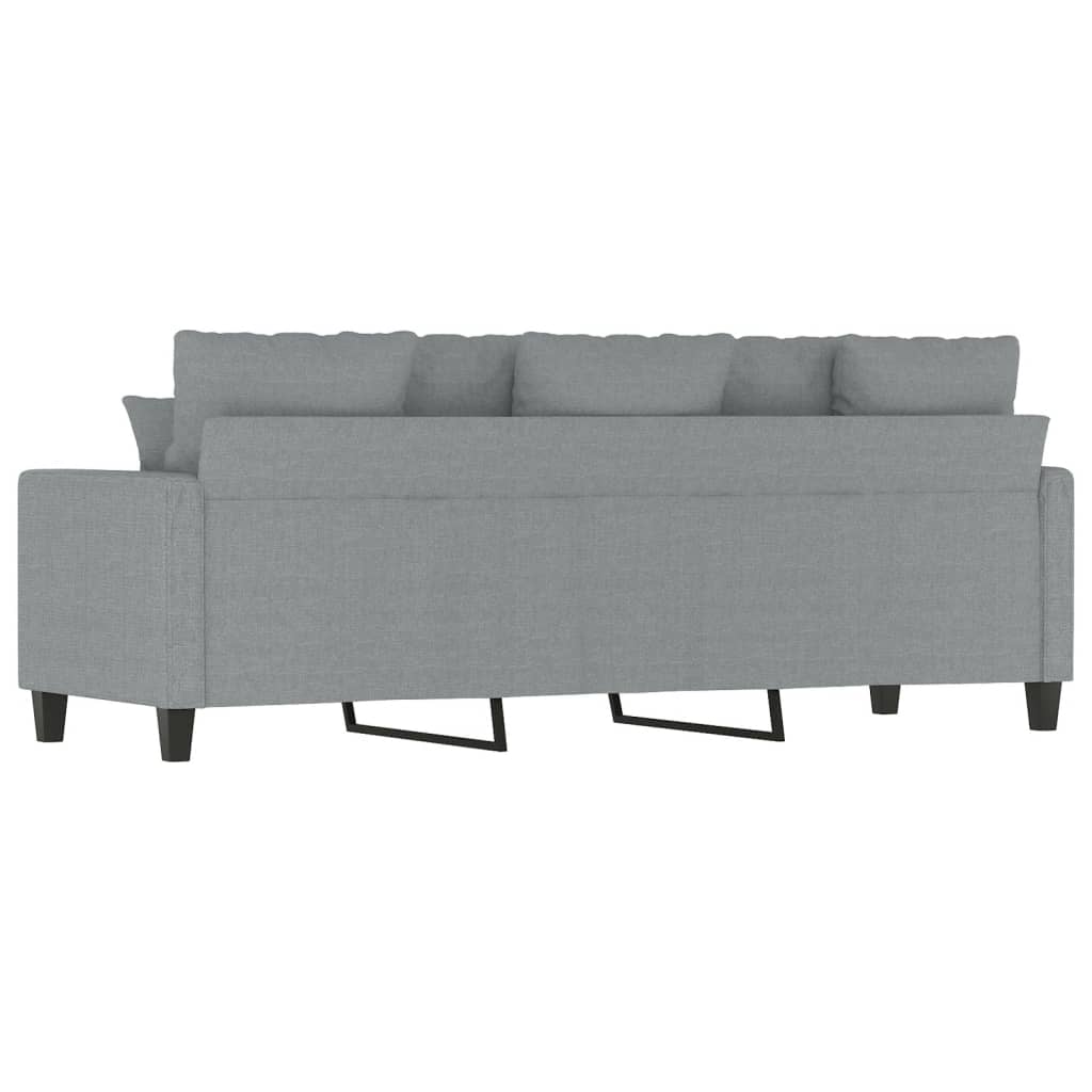 3-seater sofa 180 cm light grey fabric