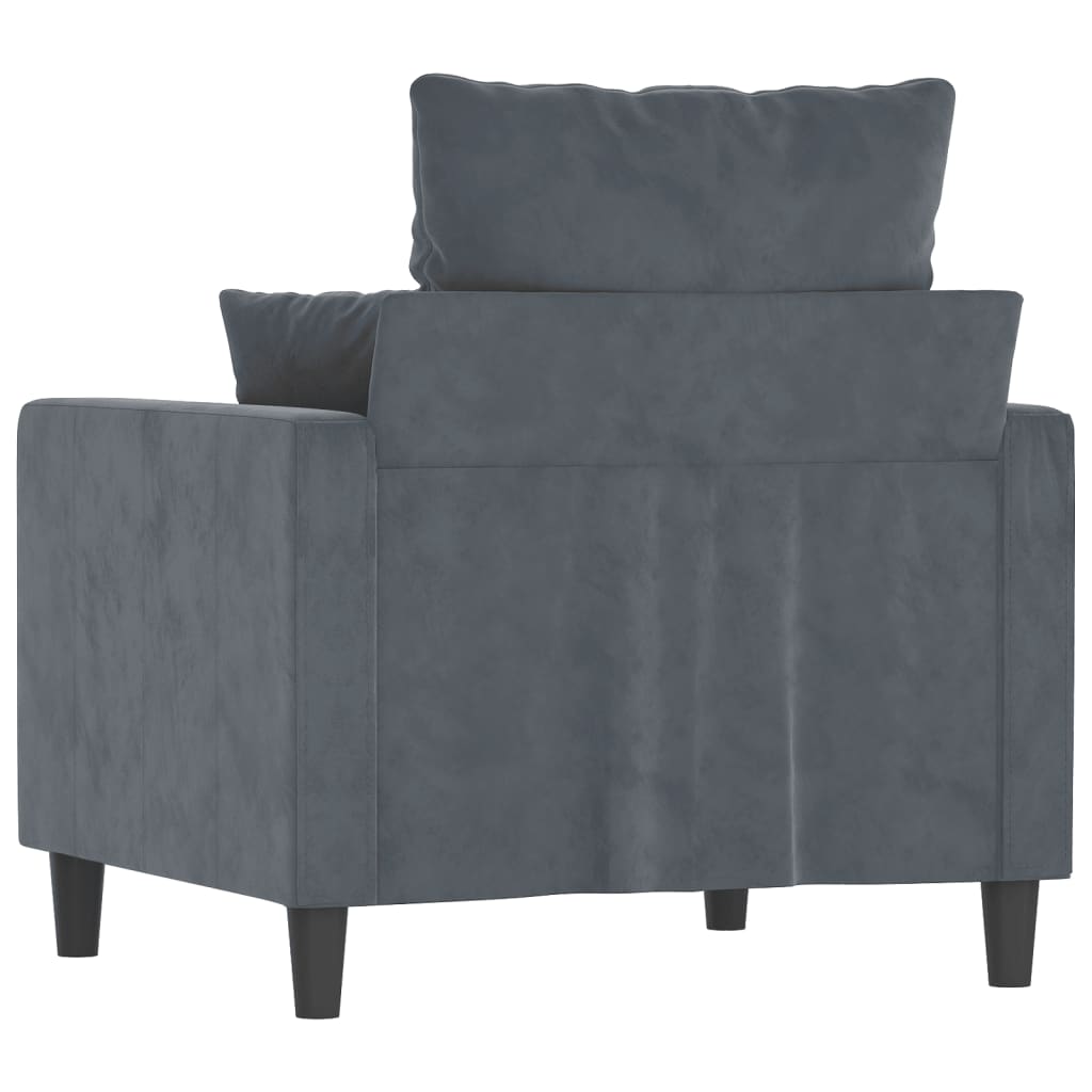 Poltrona 60 cm veludo verde-escuro