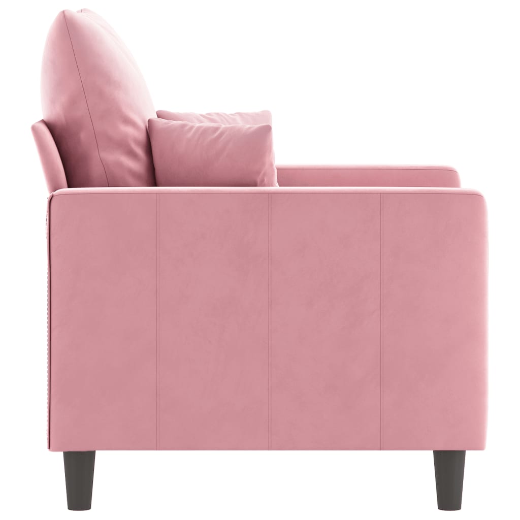 60 cm pink velvet armchair