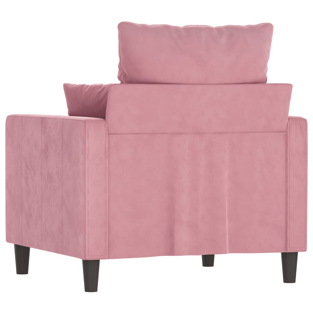 60 cm pink velvet armchair