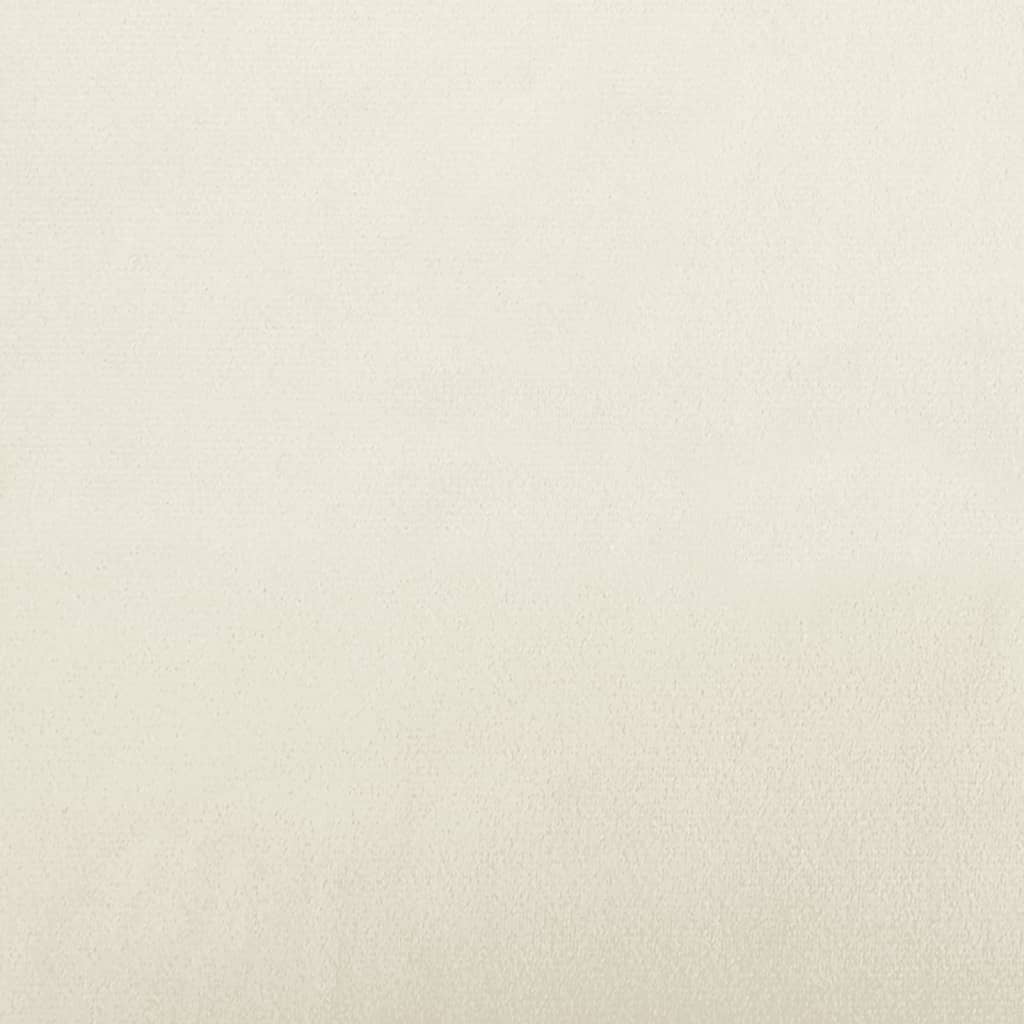 Sofá de 2 lugares veludo 120 cm cor creme