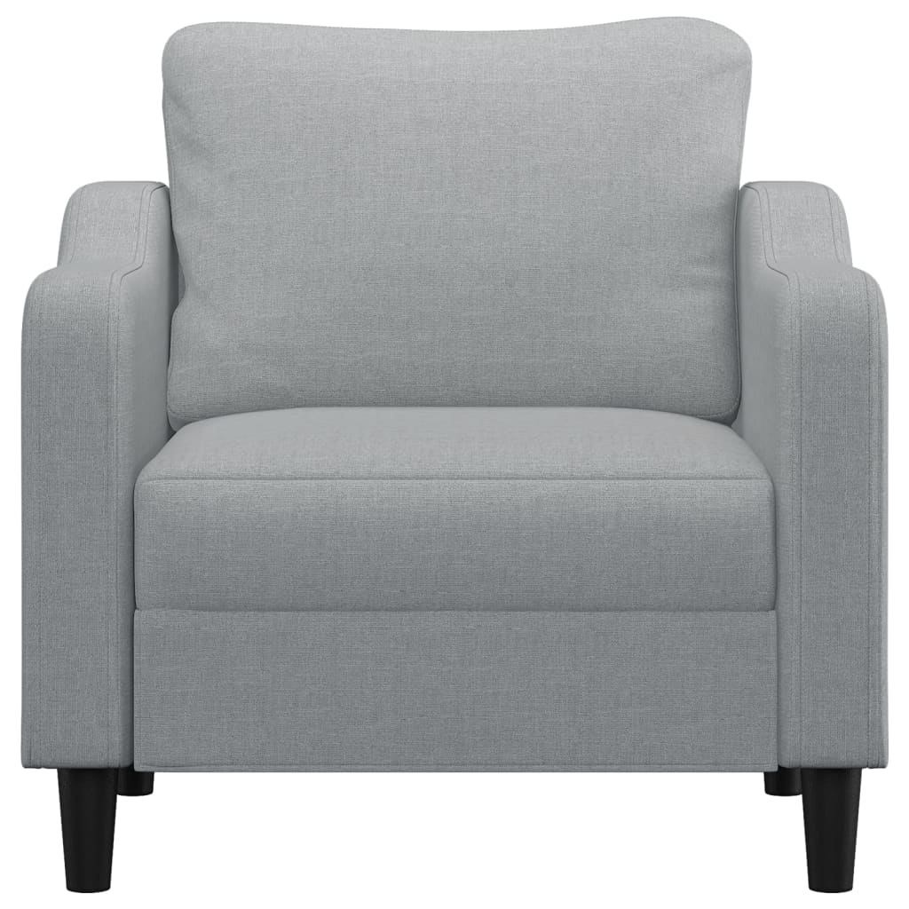 60 cm light grey fabric armchair
