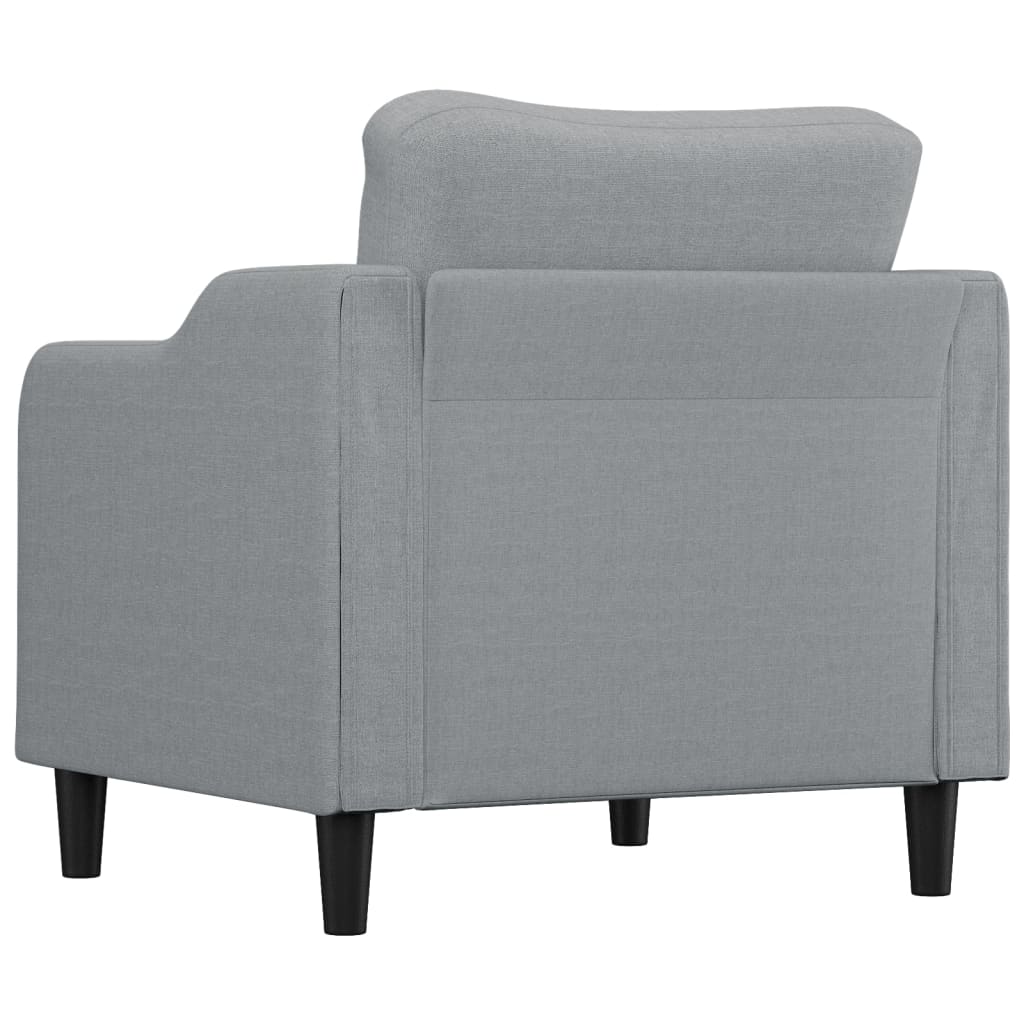 60 cm light grey fabric armchair