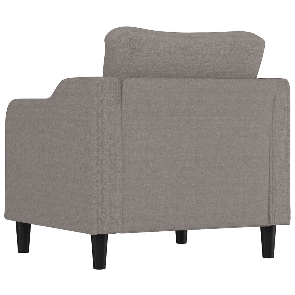 Poltrona tecido 60 cm cinzento-acastanhado