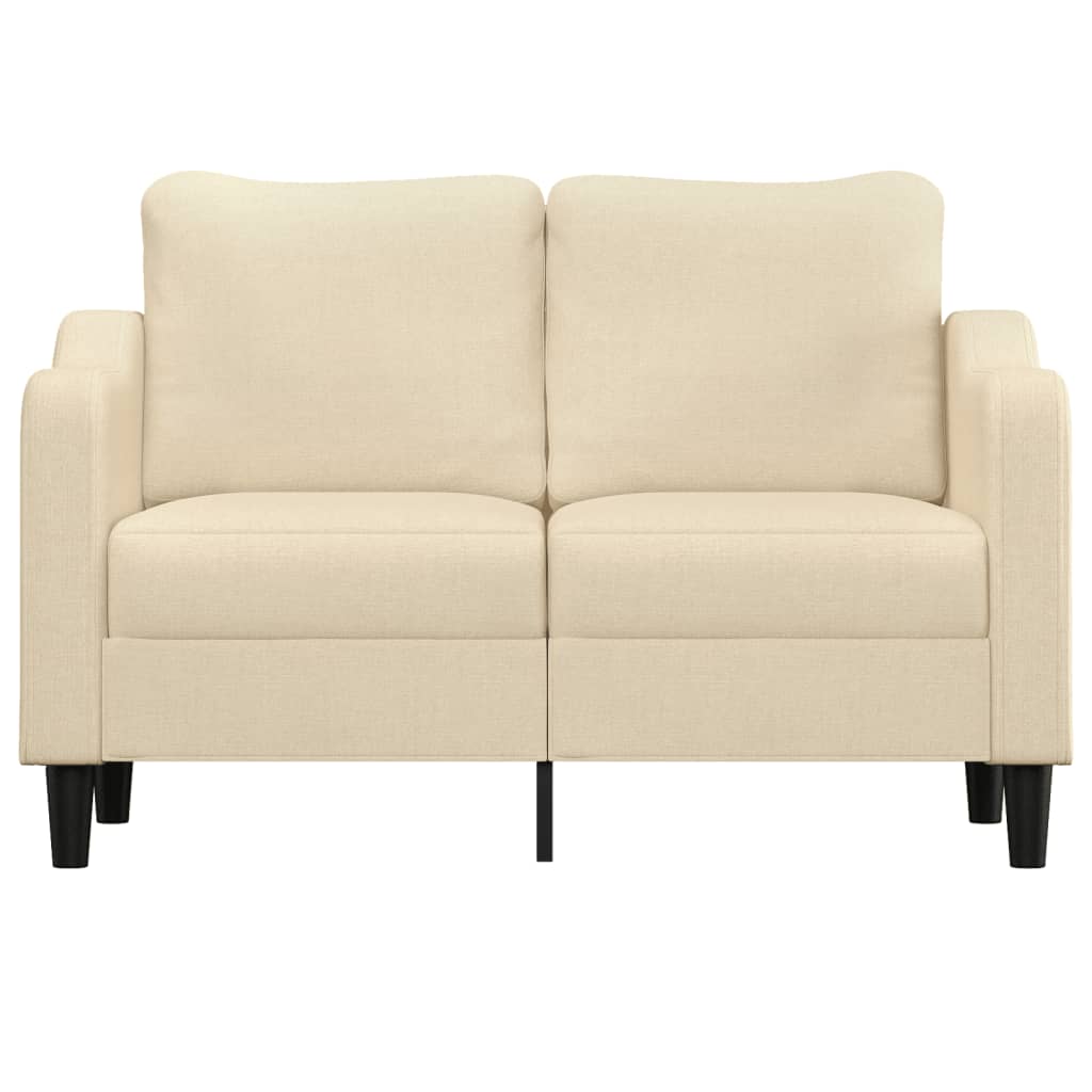 Sofá de 2 lugares tecido 120 cm cor creme