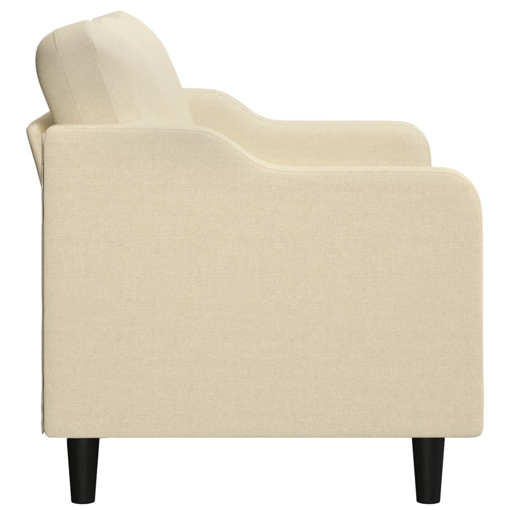Sofá de 2 lugares tecido 120 cm cor creme