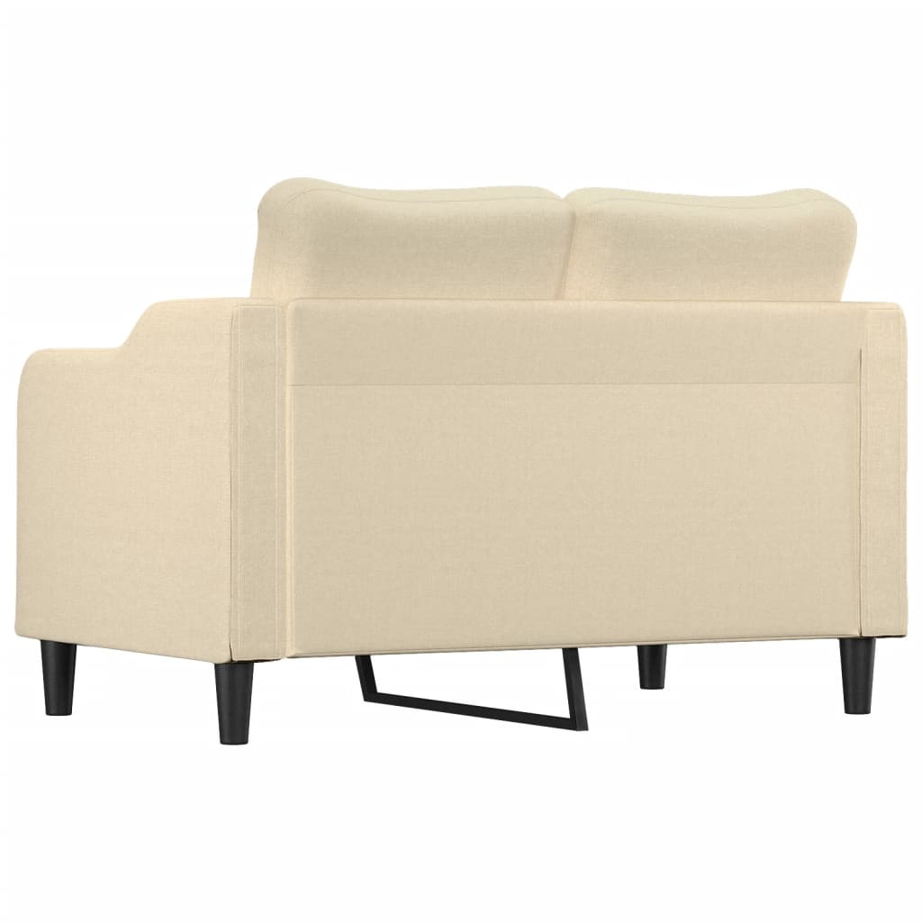Sofá de 2 lugares tecido 120 cm cor creme