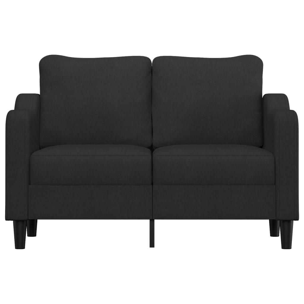 Sofá de 2 lugares tecido 120 cm preto