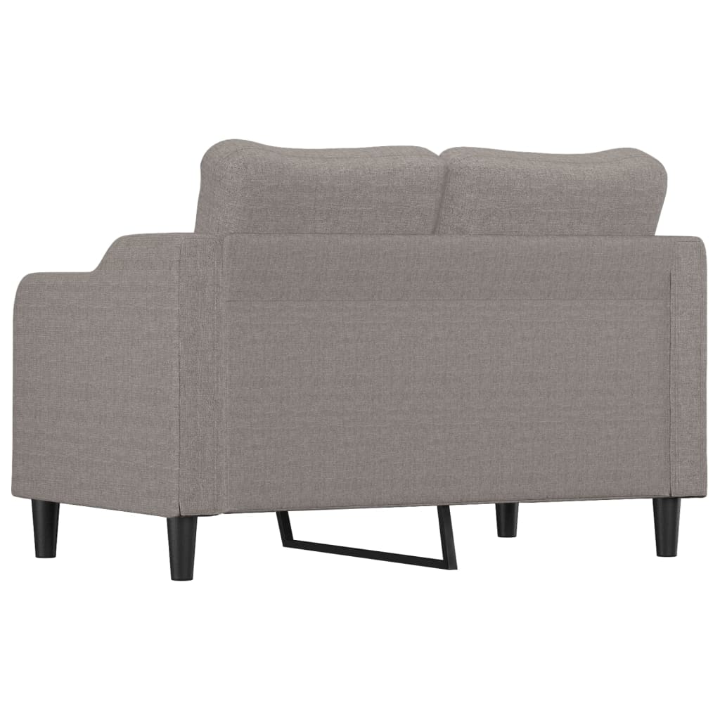 2-seater sofa in 140 cm grey-brown fabric
