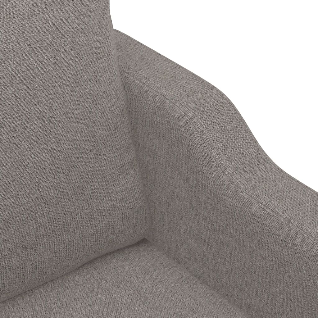 2-seater sofa in 140 cm grey-brown fabric